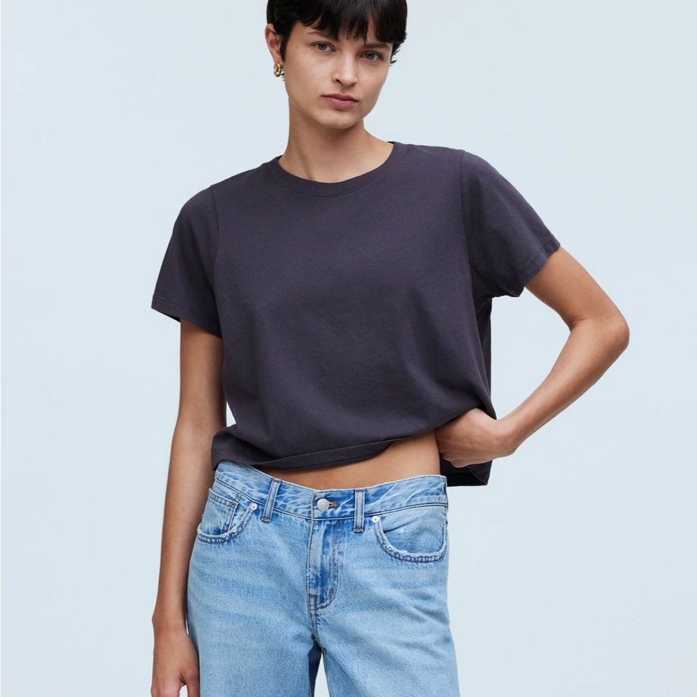 Madewell Softfade Cotton Boxy-Crop Tee